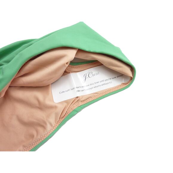 NWT J. Crew Women’s High Rise High Cut Leg Bikini Bottom Green Size S - Picture 5 of 5